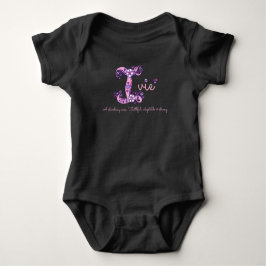 Ivie namn: monogram I anpassningsbar baby romper Tee