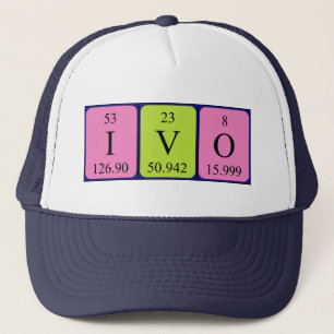 Ivo periodiskt bord namn hat truckerkeps