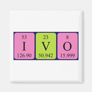 Ivo periodiskt bord namn magnet