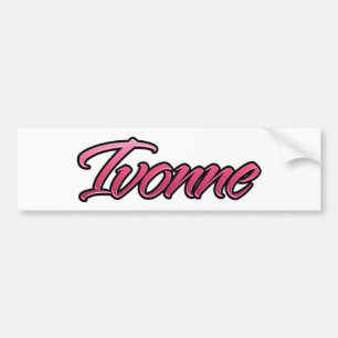 Ivonne svimmade rosa Aufkleber Sticker Bildekal