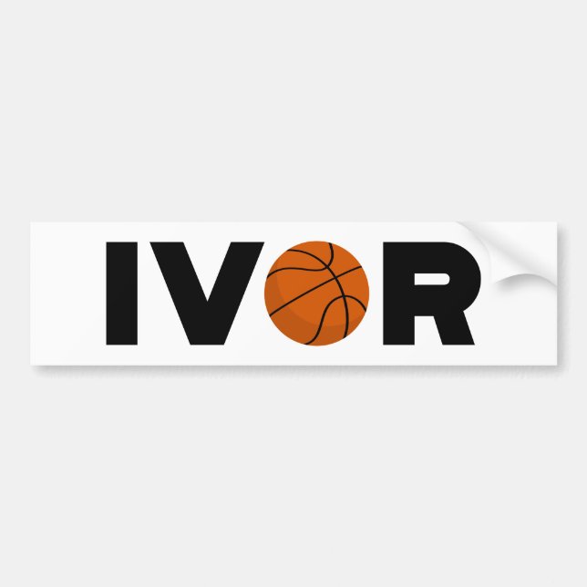 Ivor Basketball Bumper Sticker Bildekal (Framsidan)