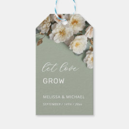 Ivory 3D Roses Wedding Welcome Presentetikett