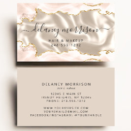 Ivory Agate Gold Glitter Luxury Magnetic Visitkort