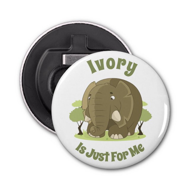 Ivory är bara för mig-knapp, flasköppnare (Framsidan)