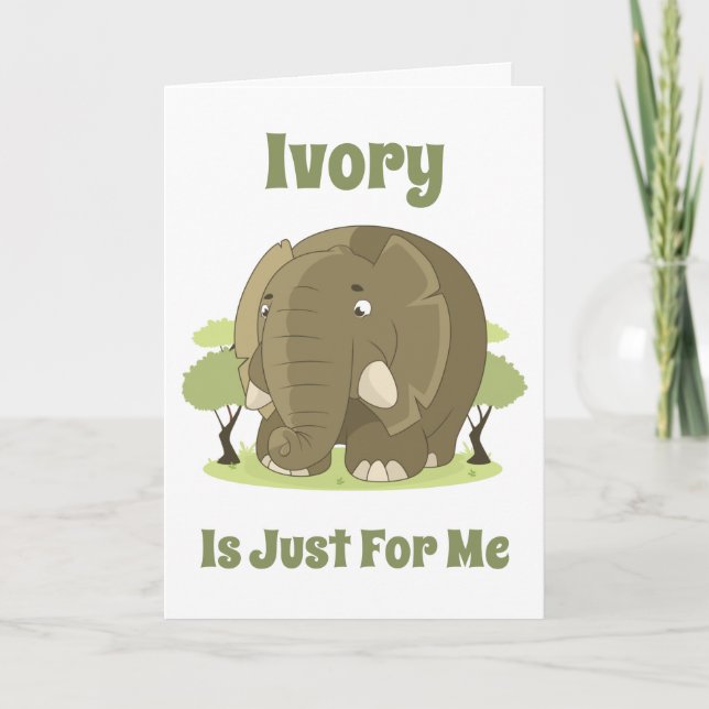 Ivory är bara för mig kort (Framsida)