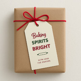 Ivory Baking Spirits Bright Jul Gift Märkre Presentetikett