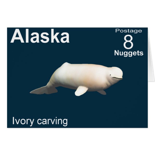 Ivory Beluga Hälsningskort (Framsidan Horizontal)