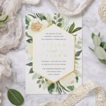 Ivory Bloom | Geometrisk Blommigt Ram Bröllop