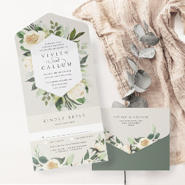 Ivory Bloom | Vattenfärg Blommigt Ram Bröllop
