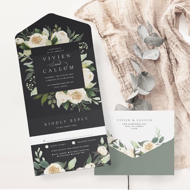 Ivory Bloom | Vattenfärg Blommigt Ram Bröllop (Skapare uppladdad)