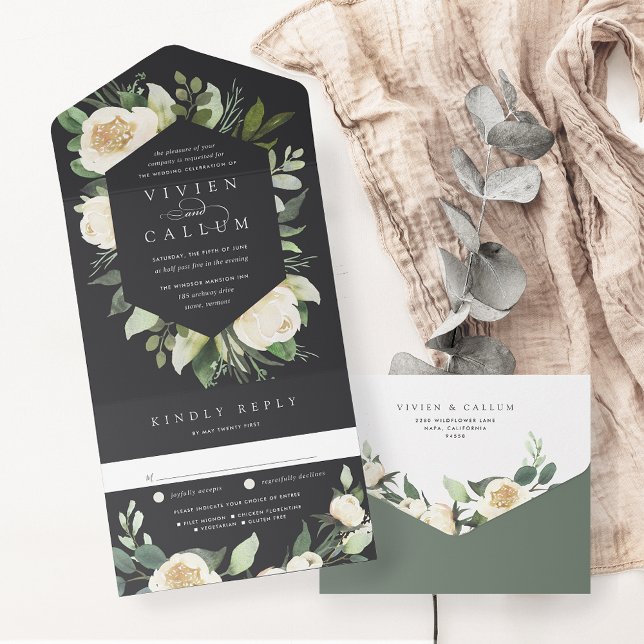 Ivory Bloom | Vattenfärg Blommigt Ram Bröllop (Skapare uppladdad)