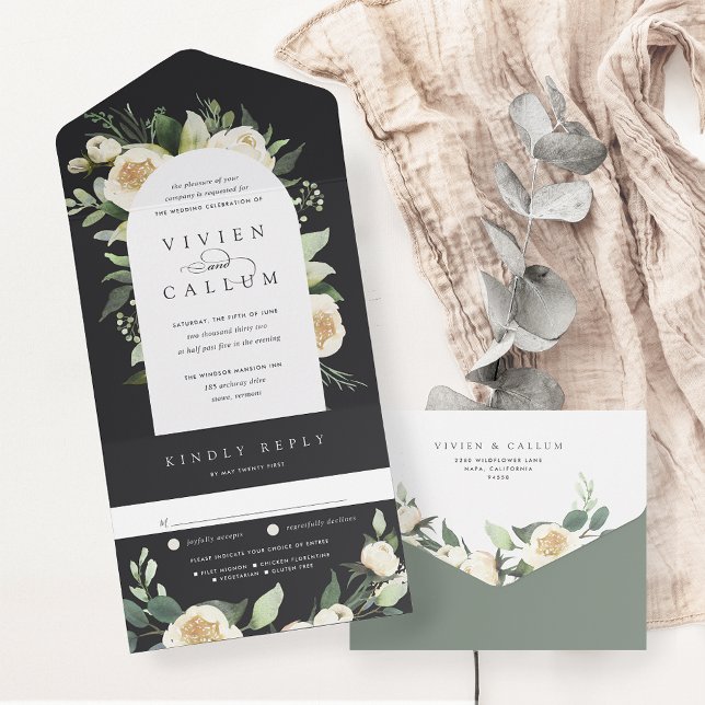 Ivory Bloom | Vattenfärgsfärg Blommigt Arch Bröllo (Skapare uppladdad)