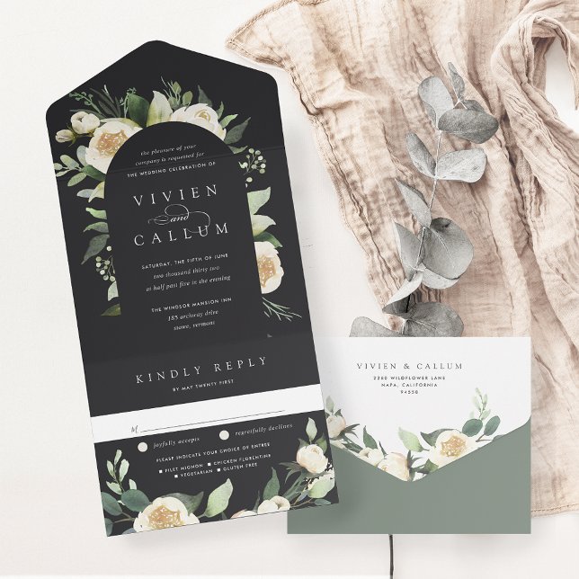 Ivory Bloom | Vattenfärgsfärg Blommigt Arch Bröllo (Skapare uppladdad)