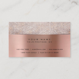 Ivory Brush Parly Copper Steel Silver Glitter VIP Visitkort