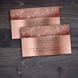 Ivory Brush Parly Copper Steel Silver Glitter VIP Visitkort