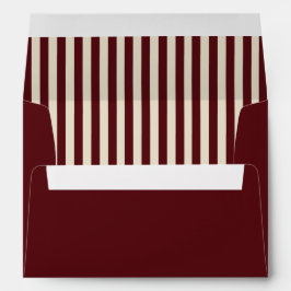 Ivory & Burgundy Stripes Retro Wedding