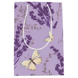Ivory Butterflies med Lavender Flowers