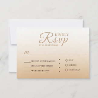 Ivory Champagne Gradient Bröllop OSA Card Kort