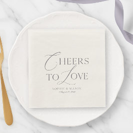 Ivory “Cheers to Love” Wedding Pappersservett