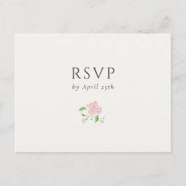 Ivory | Chic Wedding RSVP Response Postcard Vykort
