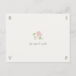 Ivory | Chic Wedding RSVP Response Postcard Vykort