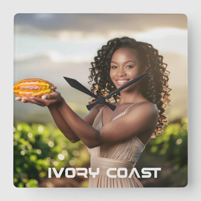 IVORY COAST FYRKANTIG KLOCKA (Framsida)