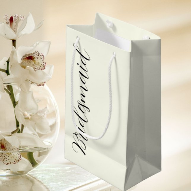 Ivory Color Stylized Script Wedding Bridesmaid (In Situ)