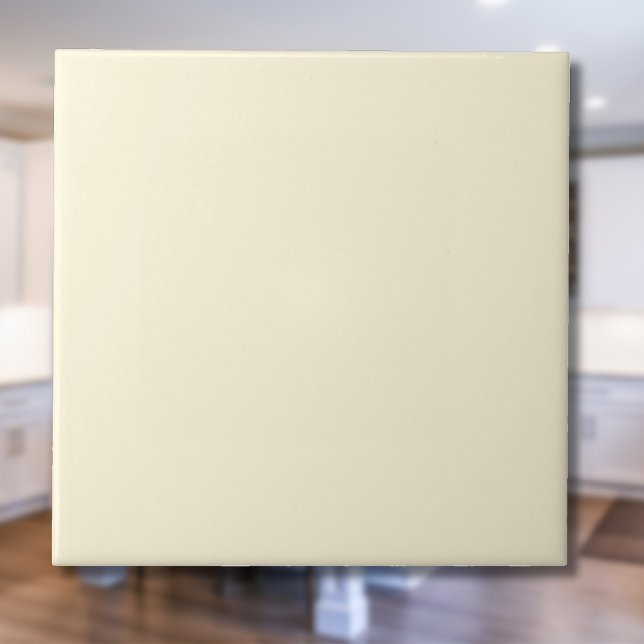Ivory Cream Solid Färg | Klassisk Elegant Kakelplatta (Skapare uppladdad)