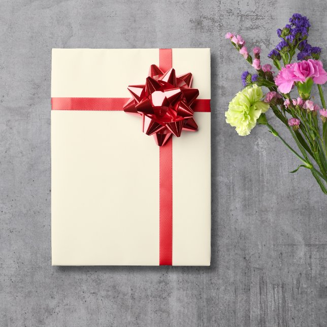 Ivory Cream Solid Färg | Klassisk | ELEGANT Presentpapper (Skapare uppladdad)