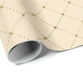 Ivory Creamy Guld Crystals Grill Geometry Glam Presentpapper