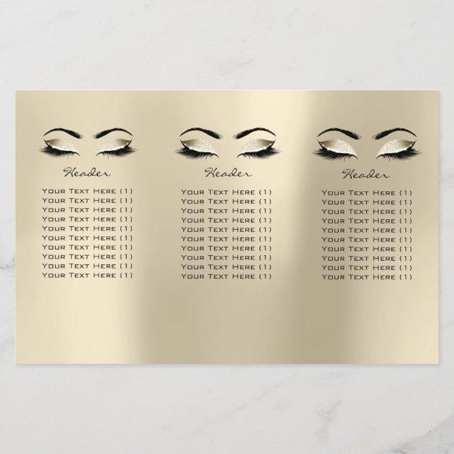 Ivory Creamy Makeup Öga Lash DL 3-bipacksedel Flygblad (Baksidan)