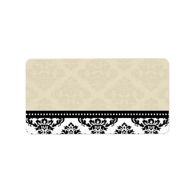 Ivory Damask-Adressetiketter Adressetikett (Framsidan)