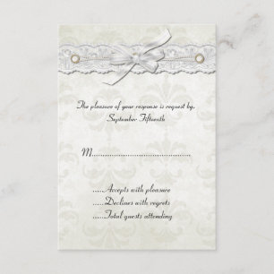 Ivory Damask Wedding OSA kort