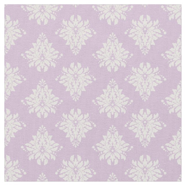 Ivory Damasks on Light Purple Tyg (Närbild)