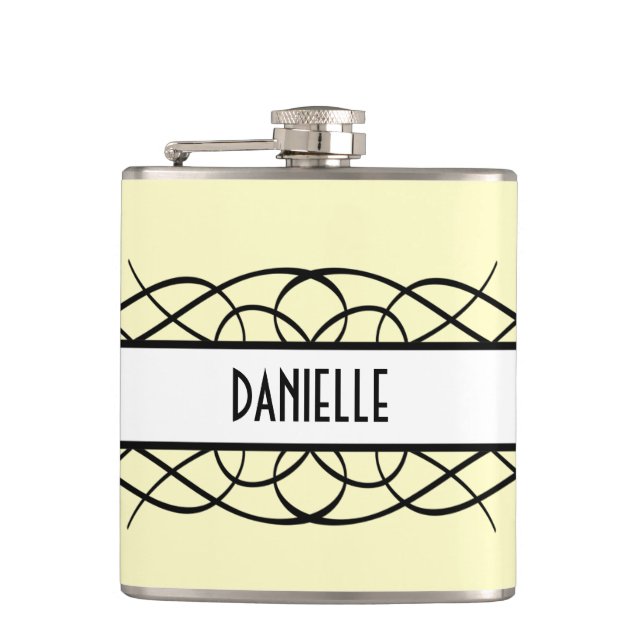 Ivory Deco Flourish Flask Fickplunta (Framsidan)