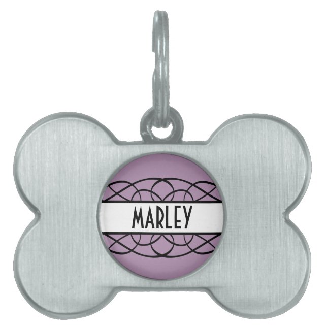 Ivory Deco Flourish ID-bricka Husdjur (Framsidan)