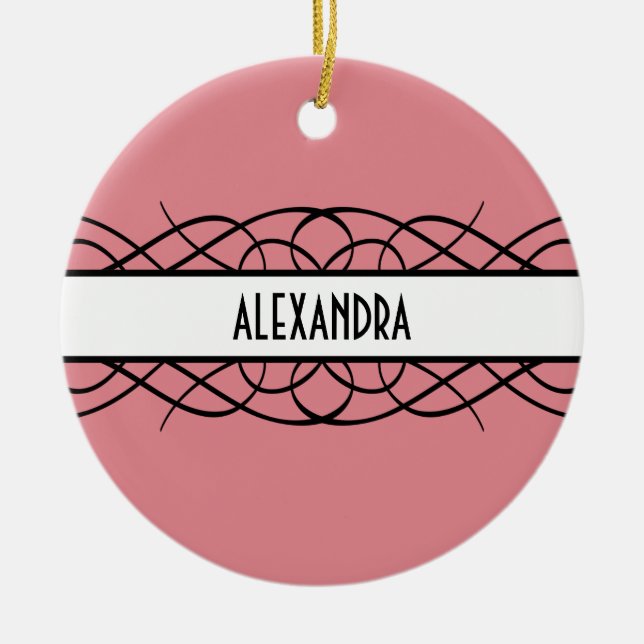 Ivory Deco Flourish Julgransprydnad Keramik (Framsidan)