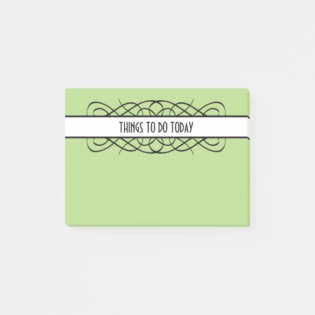 Ivory Deco Flourish Notes Post-it Block (Framsida)