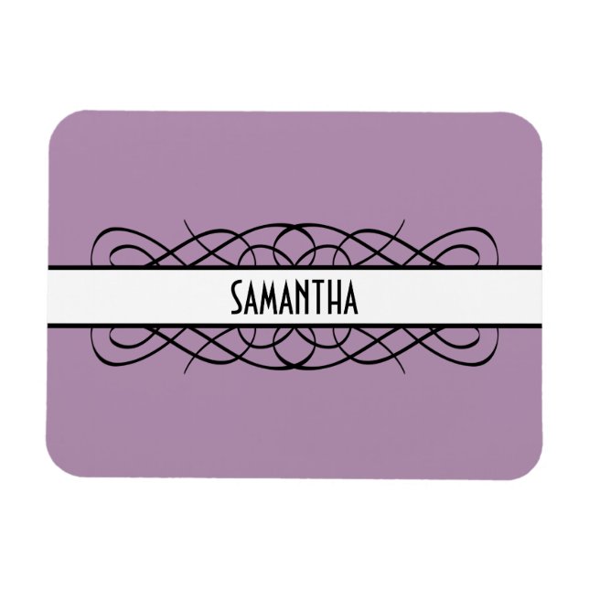 Ivory Deco Flourish Premium Magnet (Horisontell)