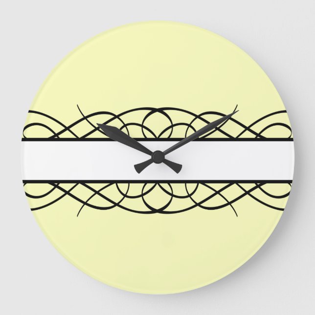 Ivory Deco Flourish Stor Klocka (Framsida)