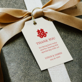 Ivory Dubbla Happy Kinesisk kalligrafi asian Presentetikett