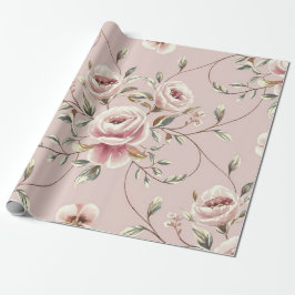 Ivory Elegance Watercolor Mönster Presentpapper