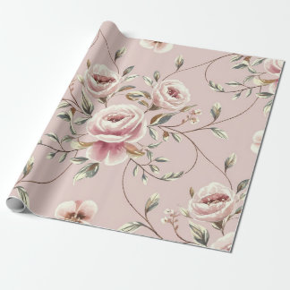 Ivory Elegance Watercolor Mönster Presentpapper