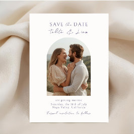 Ivory | Elegant Script Arch Wedding Save the Date
