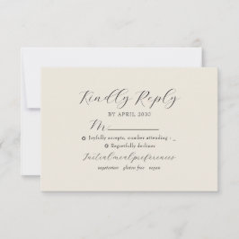 Ivory Floral Monogram Wedding OSA Kort