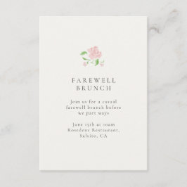 Ivory| Floral Rose Wedding Farewell Brunch Card OSA Kort