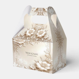 Ivory Flowers Favor Box Presentaskar