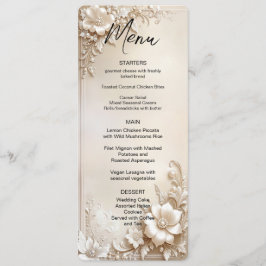 Ivory Flowers Menu Meny