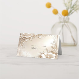 Ivory Flowers Place Card Placeringskort