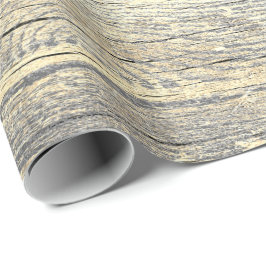 Ivory Foxier Metallic Shabby Grått Guld Wood Rusti Presentpapper